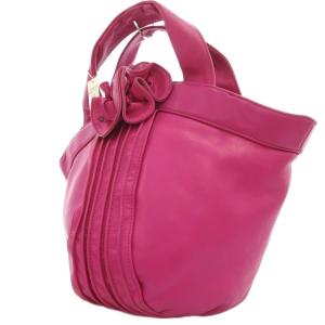 IBIZA ハンドバッグ 手提げカバン レザー 皮革 ロゴ ピンク /BS GY18