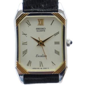 EXCELINE エクセリーヌ 腕時計 ウォッチ クォーツ ローマン スクエア ロゴ シルバーカラー 銀色