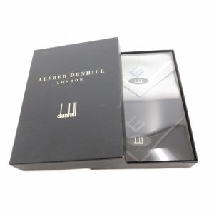 箱付き ハンカチ 2枚セット ハンドタオル ロゴ刺繍 グレー 黒 ブラック /GV GY18