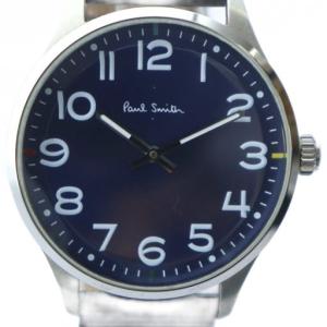 腕時計 ウォッチ クォーツ 青文字盤 ロゴ レザーベルト シルバー色 GY18 /MQ