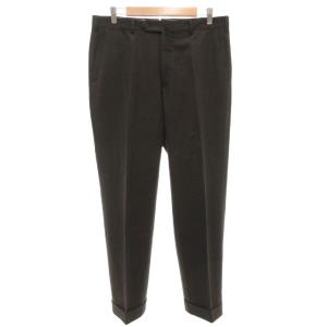 ウールスラックス パンツ ストレート ジップフライ センタープレス 50 茶 ブラウン系 /GV GY18