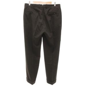 Ermenegildo Zegna ウールスラックス パンツ ストレート ジップフライ センタープレス 50 茶 ブラウン系 /GV GY18