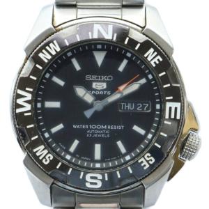 5 SPORTS 腕時計 自動巻き デイト カレンダー付き 黒文字盤 7S36-02P0