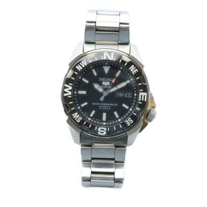 SEIKO 5 SPORTS 腕時計 自動巻き デイト カレンダー付き 黒文字盤 7S36-02P0