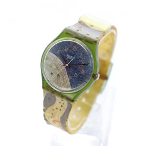 SWATCH 天の川 腕時計 ヴィンテージ アンティーク ウォッチ クォーツ ローマン 総柄 マルチカラー GY18