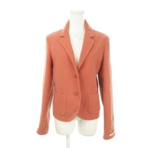 CUCITO A MANO テーラードジャケット ウール アンゴラ混 38 M オレンジ /MN15 GY18