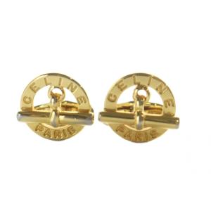 CELINE カフスボタン アクセサリー ロゴ ゴールド色 GY18 /MQ OH