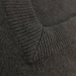 Christian Dior MONSIEUR ニット セーター Vネック 長袖 ワンポイント ロゴ刺繍 50 L 黒 ブラック /AO12