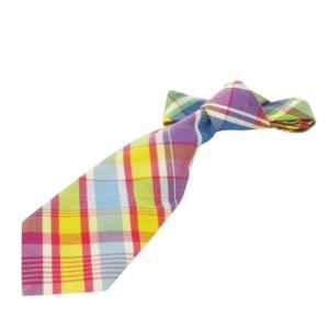 ネクタイ レギュラー コットン チェック 赤 レッド マルチカラー /CK36 GY18