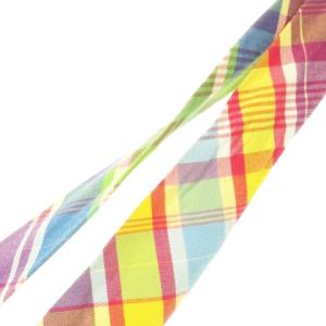 RALPH LAUREN ネクタイ レギュラー コットン チェック 赤 レッド マルチカラー /CK36 GY18