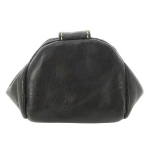 BALLY コインケース 小銭入れ レザー 革 ロゴ型押し ステッチ 黒 ブラック /CK28 GY18