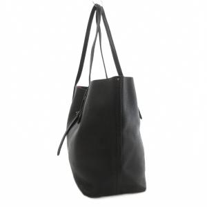COACH F1581 マーケットトート ハンドバッグ 肩掛け ロゴ 裏チェック柄 レザー 黒 ブラック /GV GY18