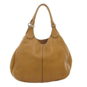 TOD'S ハンドバッグ ロゴ レザー 茶 ブラウン /AE GY18