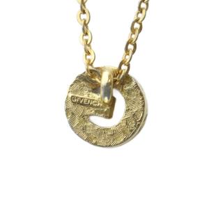 GIVENCHY ネックレス アクセサリー ペンダント ロゴ ラインストーン ゴールド色 GY18 /MQ