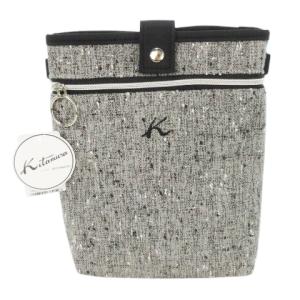 ショルダーバッグ サコッシュ ツイード 配色 切替 ロゴ刺繍 グレー /CK21 GY11