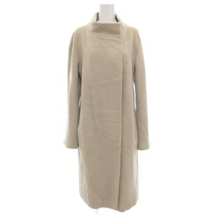 白タグ ロング コート スタンドカラー 38 ベージュ