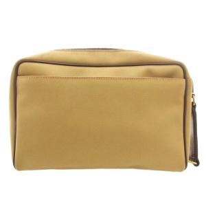 HUNTING WORLD クラッチバッグ セカンド ロゴ キャンバス レザー カーキ系 /GV GY18