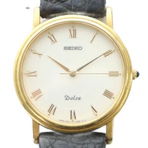 ジャンク品 Dolce ドルチェ 腕時計 アナログ ウォッチ クォーツ ゴールドカラー 金色 ローマン
