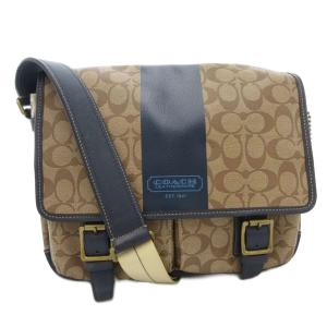 ショルダーバッグ シグネチャー ロゴ ベージュ 紺 ネイビー /AE GY18