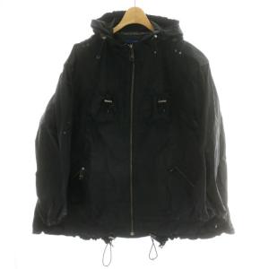 マウンテンパーカー アウター ブルゾン 長袖 メッシュ ドローコード エポーレット 38 S 黒 ブラック
