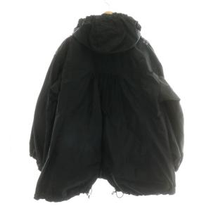 BURBERRY BLUE LABEL マウンテンパーカー アウター ブルゾン 長袖 メッシュ ドローコード エポーレット 38 S 黒 ブラック