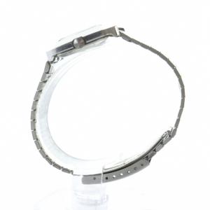 CITIZEN 腕時計 ウォッチ 手巻き 黒文字盤 スクエア ロゴ シルバー色 4-674197 GY18 /MQ