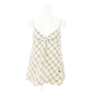 キャミソール ノバチェック ロゴ刺繍 ストレッチ 38 M ベージュ /AH8 GY18
