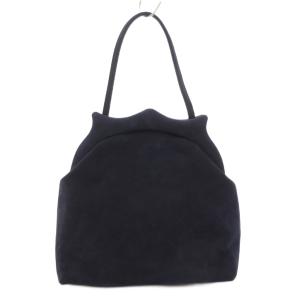 ハンドバッグ ワンハンドル クラシカル スエード 紺 ネイビー /GV GY18