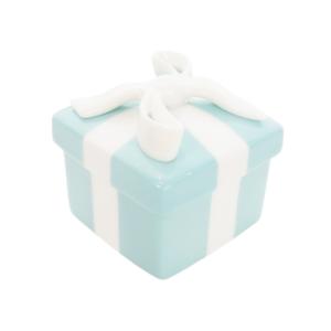 TIFFANY&Co. ミニブルーボウボックス リングピロー 小物入れ アクセサリーボックス 陶器 インテリア 置物 水色 ブルー