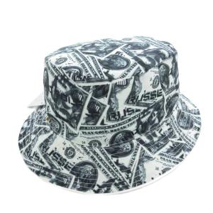 タグ付き REVERSIBLE BUCKET HAT リバーシブル バケットハット 帽子 DOLLARパターングラフィック