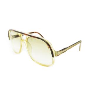 サングラス アイウェア セルフレーム クリア ティアドロップ ダブルブリッジ ロゴ 茶 ブラウン /AO4