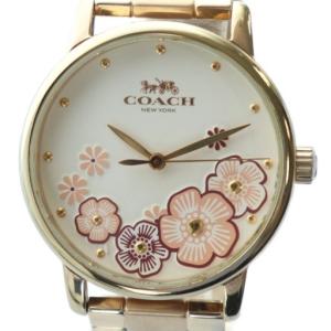 腕時計 ウォッチゴールドカラー 金色 クォーツ ラウンド フラワーモチーフ 花柄 CA.113.7.34.1539