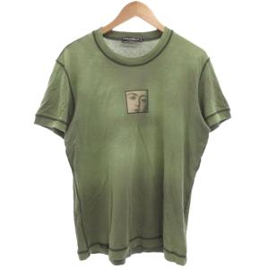 Tシャツ カットソー 奏楽者たち カラヴァッジョ ロゴ 半袖 52 XL カーキ /BS GY11