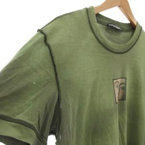 DOLCE&GABBANA Tシャツ カットソー 奏楽者たち カラヴァッジョ ロゴ 半袖 52 XL カーキ /BS GY11