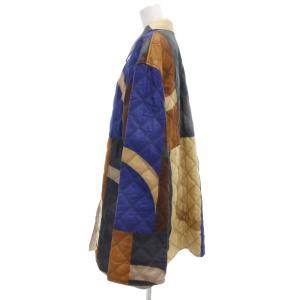 Salvatore Ferragamo キルティングジャケット 中綿 絹 シルク ガンチーニ柄 XL ベージュ系 マルチカラー /UO GY11