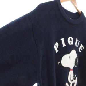 gelato pique オム HOMME peanutsコラボ ルームウェア ナイトウェア パジャマ スヌーピー 半袖 L 紺