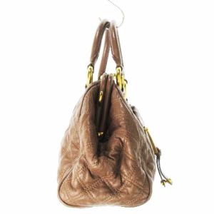 MARC JACOBS ハンドバッグ 2way ショルダーバッグ キルティングレザー 革 がま口 チェーン ピンクベージュ /CK12