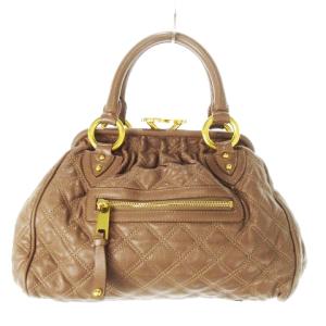 MARC JACOBS ハンドバッグ 2way ショルダーバッグ キルティングレザー 革 がま口 チェーン ピンクベージュ /CK12