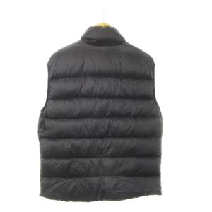 EMPORIO ARMANI EA7 ダウンベスト スタンドカラー ダブルジップ ロゴ XL 黒 ブラック /MN18 GY18