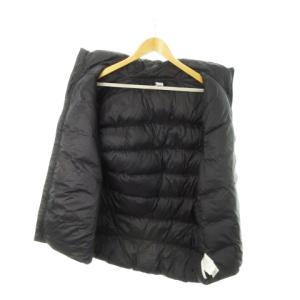 EMPORIO ARMANI EA7 ダウンベスト スタンドカラー ダブルジップ ロゴ XL 黒 ブラック /MN18 GY18