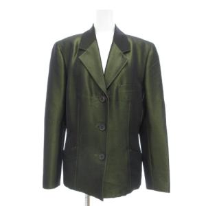 テーラード ジャケット シングル 背抜き 3B M 玉虫色 緑系 IM63-FD126 /UO GY18