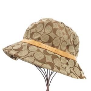 シグネチャー ジャガード バケットハット 帽子 キャンバス M/L ベージュ /GV GY18