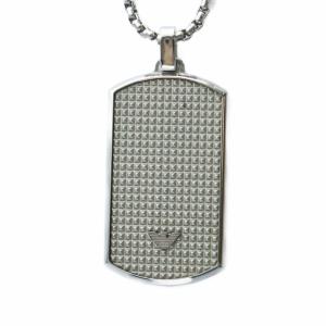 ネックレス アクセサリー ペンダント ドッグタグ ロゴ シルバー色 GY18 /MQ