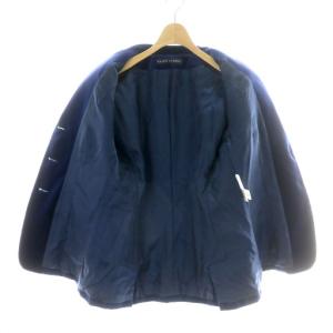 RALPH LAUREN テーラードジャケット ブレザー 長袖 アウター ベロア 総裏地 サイドベンツ 日本製 青 ブルー /MP