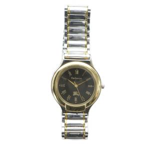 burberrys ジャンク品 6031-G03600 腕時計 クォーツ 黒文字盤 ローマン シルバーカラー