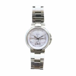 SEIKO 5Y89-0370 lk ルキア 腕時計 ウォッチ クォーツ クロノグラフ ロゴ シルバー色 GY18