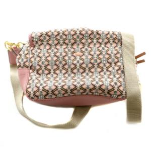 TORY BURCH ハンドバッグ ショルダーバッグ 2WAY 総柄 レザー 皮革 ダブルTロゴ キルティング ピンク 金 ゴールド