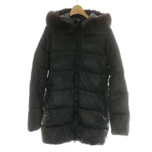 KAPPA ダウンコート ロング アウター フーディー フード フォックスファー 毛皮 総裏地 ダブルジップ