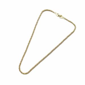ネックレス アクセサリー ツイスト ロゴ 刻印 ゴールド色 GY17 /MQ OH