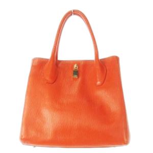 トートバッグ 2way レザー 革 型押し ロゴカデナ オレンジ /CK2 GY18